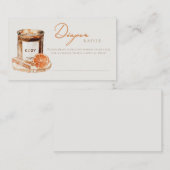 Waterverf Pumpkin Spice Baby shower Diaper Raffle Informatiekaartje (Voorkant / Achterkant)