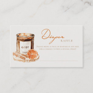 Waterverf Pumpkin Spice Baby shower Diaper Raffle Informatiekaartje