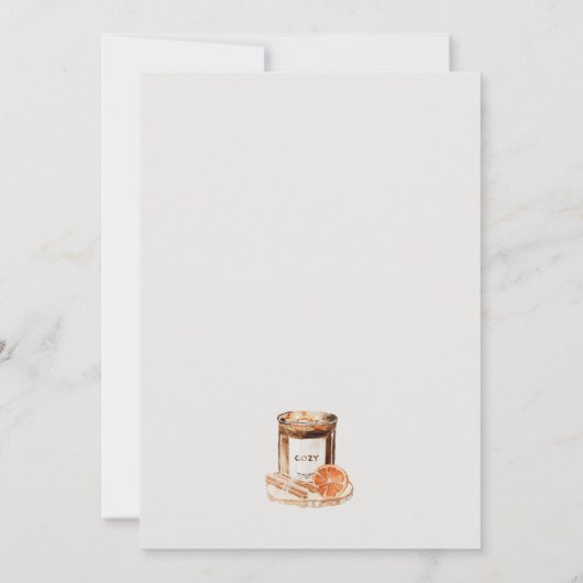 Waterverf Pumpkin Spice Baby shower Kaart (Achterkant)