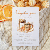Waterverf Pumpkin Spice Baby shower Kaart