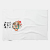 Waterverf Pumpkin Spice Coffee | Fijne Herfst Y'al Theedoek (Horizontaal)