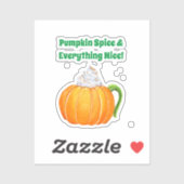 Waterverf Pumpkin Spice Latte Sticker (Vel)