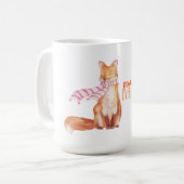 Waterverf Pumpkin Spice Sitting Fox Koffiemok (Voorkant links)