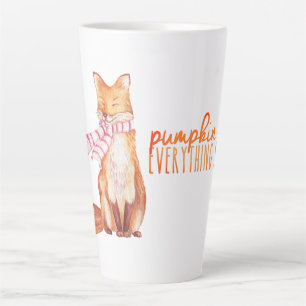 Waterverf Pumpkin Spice Sitting Fox Latte Mok