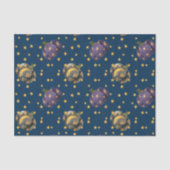 Waterverf Pumpkin Stars Pattern Halloween Tissuepapier (Voorkant)