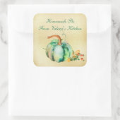 Waterverf Pumpkin Thanksgiving Bakery Vierkante Sticker (Tas)