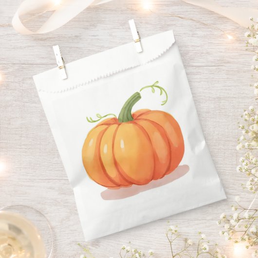 Waterverf Pumpkin Treat Bag Bedankzakje (Geknipt)