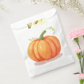 Waterverf Pumpkin Treat Bag Bedankzakje (Gezegeld)
