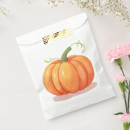 Waterverf Pumpkin Treat Bag Bedankzakje (Gezegeld)
