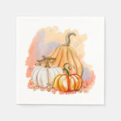 Waterverf Pumpkin Trio Paper Napkin Servet (Voorkant)