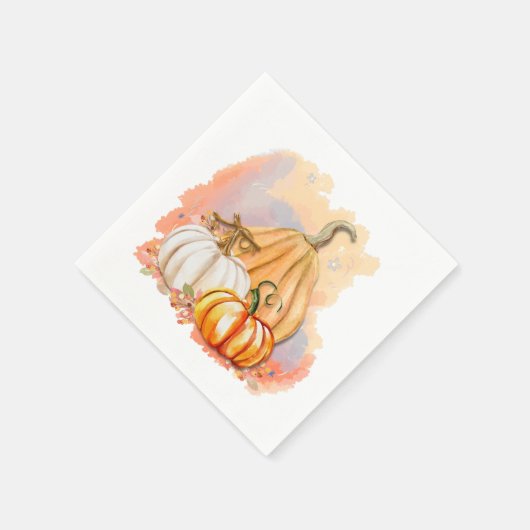 Waterverf Pumpkin Trio Paper Napkin Servet (Hoek)