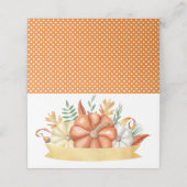 Waterverf Pumpkin Trio Plaatskaartje (Buitenkant ongevouwen)