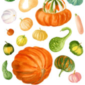 Waterverf Pumpkin Varieties Theedoek