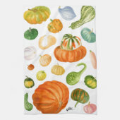 Waterverf Pumpkin Varieties Theedoek (Verticaal)