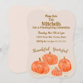 Waterverf Pumpkin Vriendsgeven PERSONALISEREN Kaart (Voorkant / Achterkant)