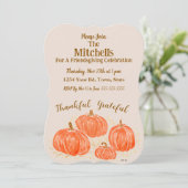 Waterverf Pumpkin Vriendsgeven PERSONALISEREN Kaart (Staand voorkant)