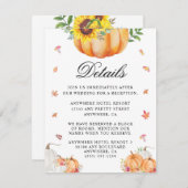 Waterverf Pumpkin Weddenschapskaart Informatiekaartje (Voorkant / Achterkant)