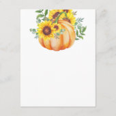 Waterverf Pumpkin Weddenschapskaart Informatiekaartje (Achterkant)