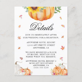 Waterverf Pumpkin Weddenschapskaart Informatiekaartje