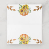 Waterverf Pumpkin Weduwgoedkaart Plaatskaartje (Binnenkant ongevouwen)