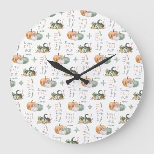WATERVERF PUMPKINES EN GOEDEREN GROTE KLOK (Voorkant)