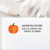 Waterverf Pumpkinn Return Address Labels (Insitu)