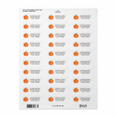 Waterverf Pumpkinn Return Address Labels (Full Sheet)
