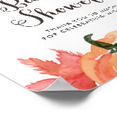 Waterverf Pumpkins Autumn Baby shower Welkom Poster (Hoek)