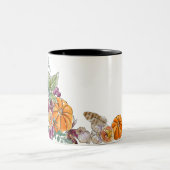 Waterverf Pumpkins Autumn Tweekleurige Koffiemok (Center)