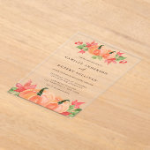 Waterverf Pumpkins Autumn Wedding Acryl Uitnodigingen (Laagn)