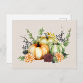 Waterverf Pumpkins Briefkaart (Voorkant / Achterkant)