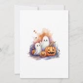 Waterverf Pumpkins Ghosts Halloween Party Kaart (Achterkant)