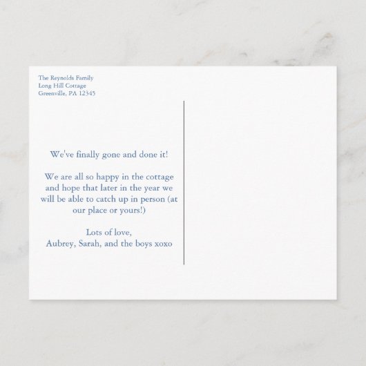 Waterverf Pumpkins Ginger Jar Moving Aankondigingskaart (Achterkant)