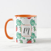 Waterverf Pumpkins Green Oranje Greenery Pattern Mok (Links)