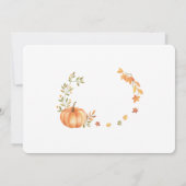 Waterverf Pumpkins Harvest Thanksgiving Dinner Kaart (Achterkant)