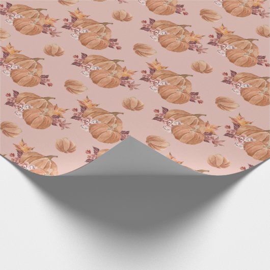 Waterverf Pumpkins Herfst Cadeaupapier (Hoek)