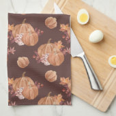 Waterverf Pumpkins Herfst Theedoek (Quarter Fold)