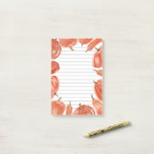 Waterverf Pumpkins Herfst Thema Post-it® Notes (Op bureau)