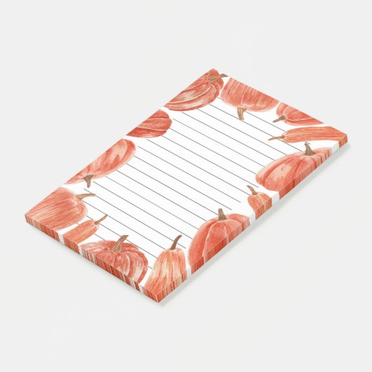 Waterverf Pumpkins Herfst Thema  Post-it® Notes (Schuin)