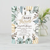 Waterverf Pumpkins Polka Dots Baby shower Kaart (Staand voorkant)