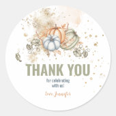 Waterverf Pumpkins Ronde Sticker (Voorkant)