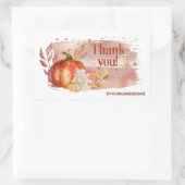 Waterverf Pumpkins Thanksgiving Rechthoekige Sticker (Tas)