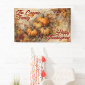 Waterverf Pumpkins verlaat de Thanksgiving Spandoek (Insitu)