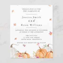 Waterverf Pumpkins Wedding Flyer