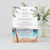 Waterverf Punta Cana Tropical Beach Details Kaart (Staand voorkant)