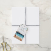 Waterverf Punta Cana Tropisch strand Cadeaulabel (Met Touw)