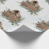 Waterverf Puppies Baby Cadeaupapier (Hoek)