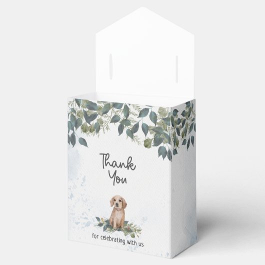 Waterverf Puppy Baby shower Favor Box Bedankdoosjes (Geopend)