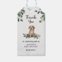 Waterverf Puppy Baby shower Hartelijk dank