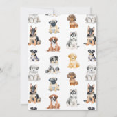 Waterverf Puppy Dog Baby shower Kaart (Achterkant)